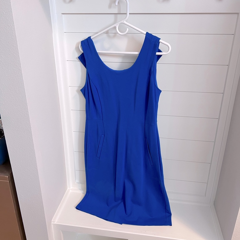 Land’s End Blue Ponte Sleeveless shift Dress